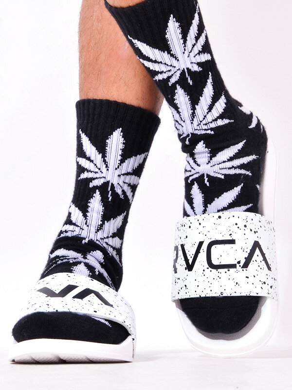 Rvca ルーカ サンダル メンズ レディース ユニセックス ぺたんこ おしゃれ ブランド Leo Chainmail Velcro Splash Slide Shower Sandal ロゴ シャワーサンダル スポーツ ビーチ 海 プール 041 043 998 999 8 041 043 965 966 Ba041 043