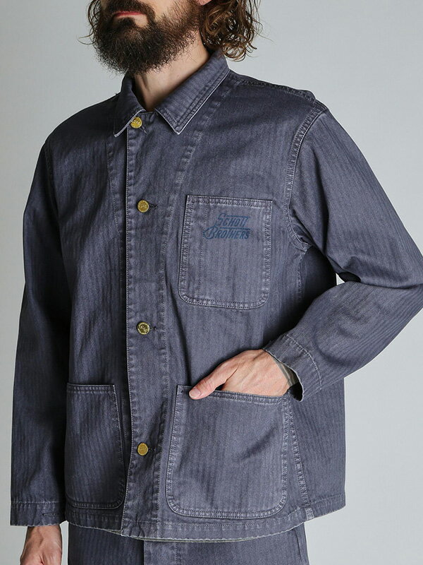 Schott ショット ジャケット カバーオール ヘリンボーン ワーク 綿 100