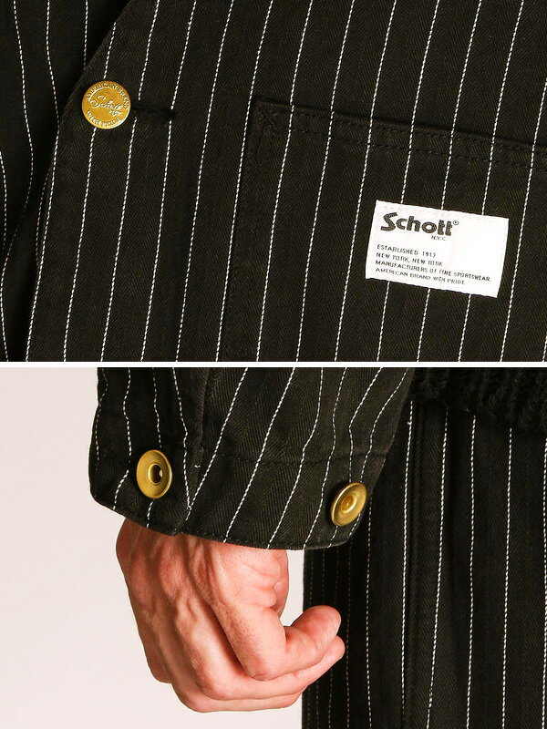 Schott ショット ストライプ ジャケット ワーク エンジニア ジャケット