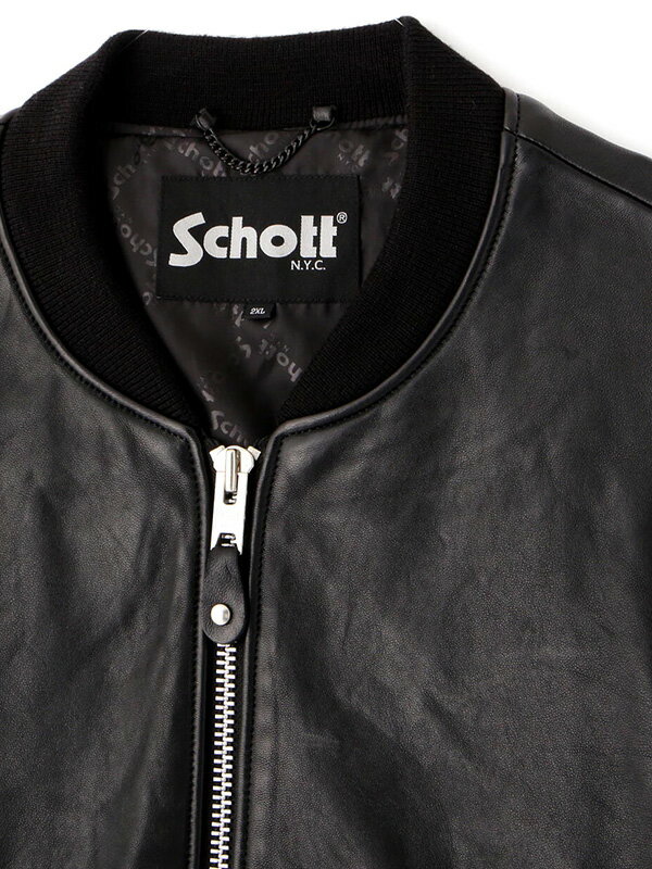 Schott ショット レザー ジャケット MA-1 バワリー 羊革 ラム Schott ショット レザー ジャケット MA-1 バワリー 羊革 ラム LEATHER