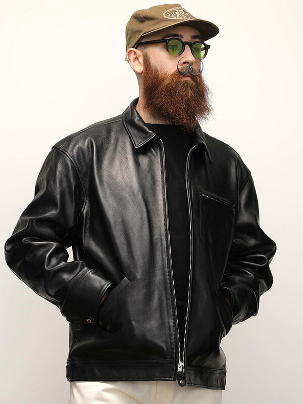 RODEO BROS / ロデオブロスのSchott ショット レザー ジャケット トラッカー タイプ ワークジャケット 羊革 ラム LEATHER TRACKER JACKET 7825950014 無地 バイク アメカジ ワーク ミリタリー｜アングル2