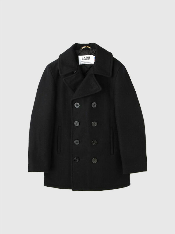 【SCHOTT】美品 ショットU.S. 740N PEACOAT ブラック 42 Schott U.S. 740N PEACOAT サイズ42 Schott NYC Peacoat 740N