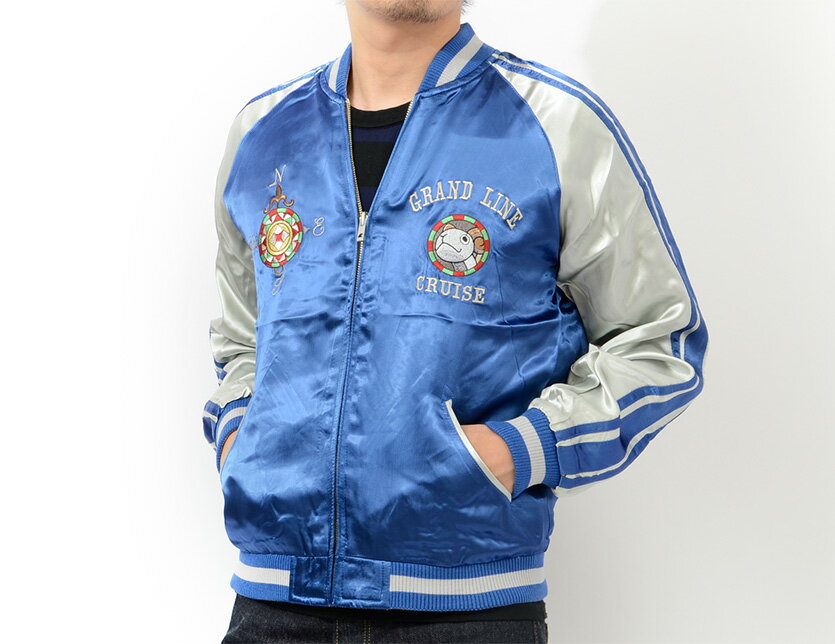 ワンピース ONE PIECE スカジャン ゴーイングメリー号 麦わらの一味 リバーシブル アウター メンズ アニメ 漫画 刺繍 OPSJ-005 予約販売中