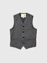 SUGAR CANE シュガーケーン ベスト メンズ レディース おしゃれ 綿 前開き ユニセックス ワークベスト ブラックコバート 9oz. BLACK CO...