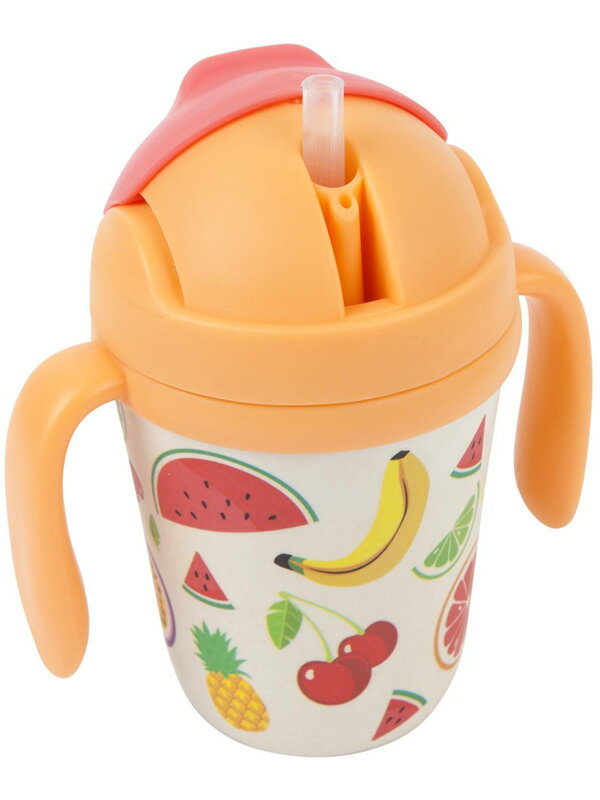 SUNNYLIFE サニーライフ プラスチック コップ 子供 取っ手 蓋付き 300ml かわいい おしゃれ 幼稚園 ECO KIDS SIPPY CUP FRUIT SALAD ストロー付き ピクニック アウトドア 夏フェス 山 海水浴 グッズ ナイトプール S86SIPFS 父の日 ギフト プレゼント