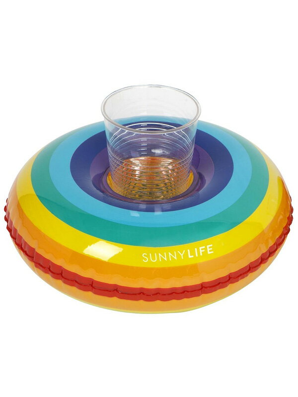 SUNNYLIFE サニーライフ ドリンクホルダー 浮き輪 アウトドア フロート インスタ おしゃれ インスタ映え グッズ DRINK HOLDER 2個セット レインボー 飲み物 ビーチ プール プールグッズ カワイイ ナイトプール S8LDRKRW 父の日 ギフト プレゼント