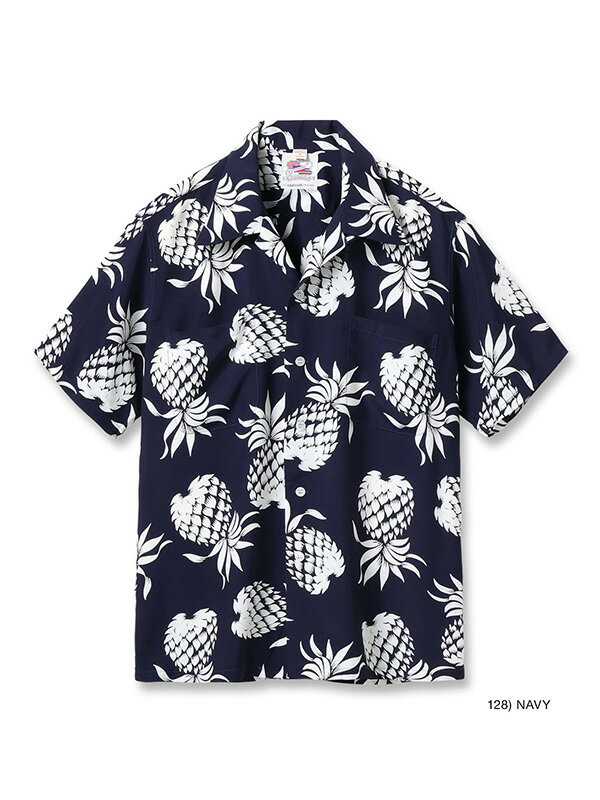 デューク・カハナモク アロハシャツ L ネイビー SUN SURF サンサーフ デューク・カハナモク DUKE KAHANAMOKU