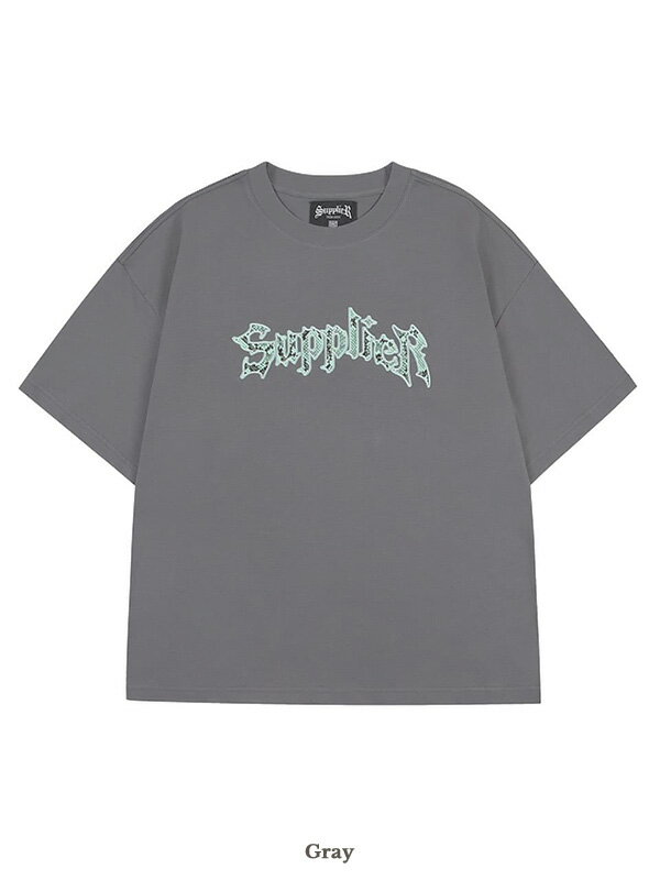 Supplier サプライヤー Tシャツ メンズ レディース 半袖 ブランド 大きいサイズ ゆったり 綿100 おしゃれ かわいい スポーツ カジュアル パイソン アイアンロゴ Tee ストリート ダンス スケーター Python Iron Logo Tee