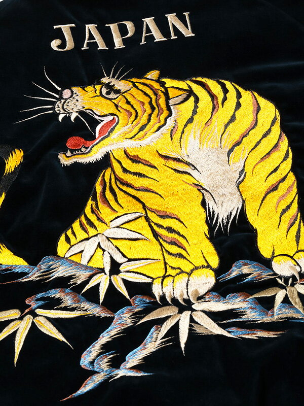 【美品】テーラー東洋 別珍 スカジャン M 虎 鷲 龍 日本地図 ヴィンテージ 美品】テーラー東洋 別珍 スカジャン M 虎 鷲 龍 日本地図