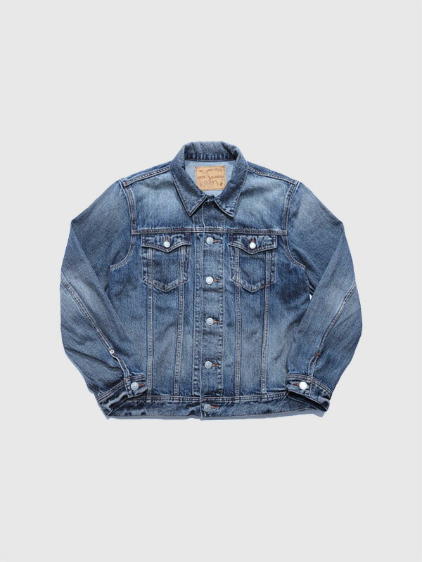牛仔布夾克 - TMT デニム ジャケット メンズ 3rd タイプ 12oz SOFT DENIM TRUCKER JACKET トラッカー ジャケット ソフト デニム おしゃれ かっこいい シンプル 定番 カジュアル ティーエムティー 12オンス SOFT DENIMシリーズ 加工 VINTAGE TJKS25SP01