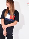 TOMMY HILFIGER JEANS トミー ヒルフィガー ジーンズ Tシャツ メンズ レディース ユニセックス 半袖 おしゃれ かわいい 綿 100％ 大きいサイズ カジュアル スポーツ ダンス TJ FLAG TEE フラッグ ペア リンクコーデ 78F0175 母の日 ギフト プレゼント