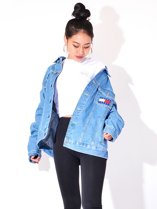 TOMMY HILFIGER トミー ヒルフィガー TOMMY JEANS トミージーンズ ジャケット デニムジャケット メンズ レディース  ユニセックス 大きいサイズ ブランド おしゃれ トラッカー Gジャン ビッグシルエット オーバーサイズ J