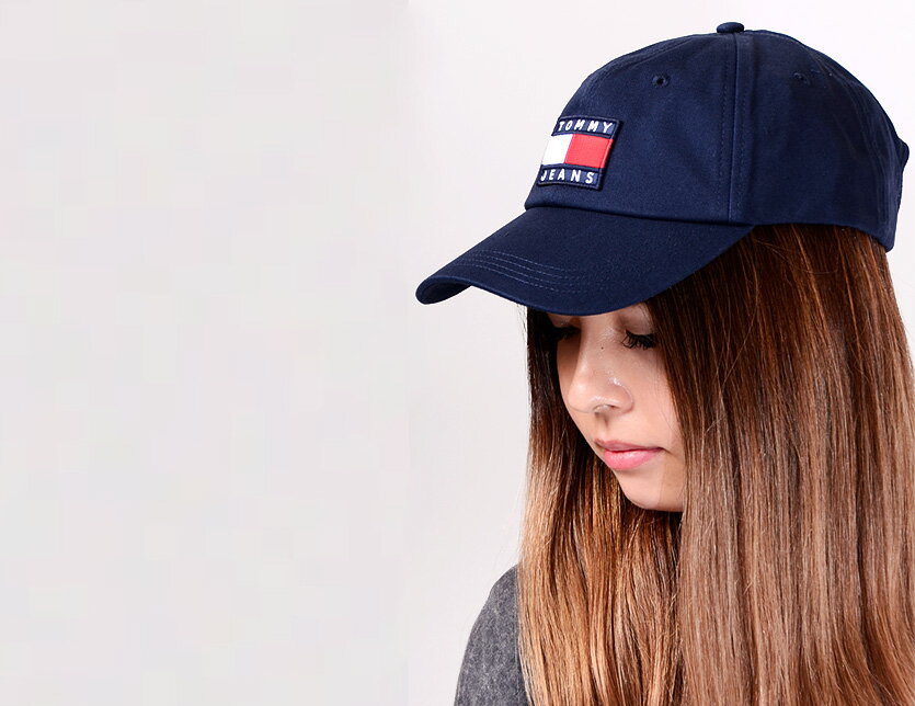 Tommy Hilfiger Jeans トミー ヒルフィガー ジーンズ キャップ レディース メンズ ユニセックス ブランド 夏 おしゃれ かわいい ブランド Heritage Flag Cap ヘリテージ フラッグ ロゴ刺繍 ローキャップ 6パネル 帽子 ペア リンクコーデ Am056