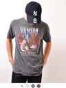 ヴァンズ ペアTシャツ 【在庫処分】VANSON バンソン Tシャツ メンズ レディース 半袖 大きいサイズ ブランド プリント イーグル 国旗 フレイム ピグメント加工 ヴィンテージ風 カジュアル ストリート アメカジ バイク スミクロ アイボリー インディゴ 鷲 NVST-2315 母の日 ギフト プレゼント