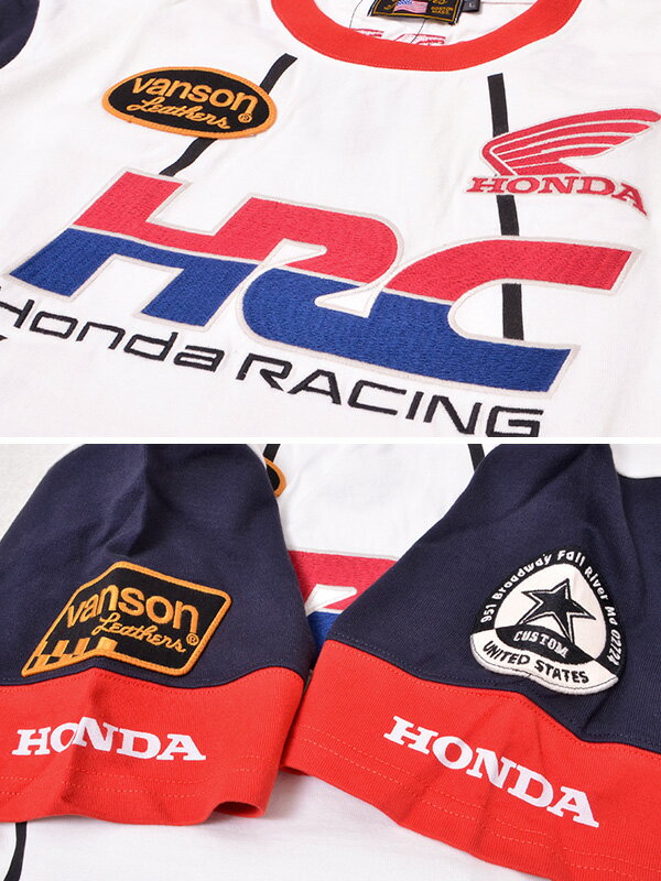 VANSON HONDA バンソン ホンダ Tシャツ メンズ レディ―ス 半袖 大きい