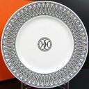 エルメス 23cm 陶器 食器 プレート インテリア 皿 陶器 ホワイト【中古】未使用品 本物 HERMES