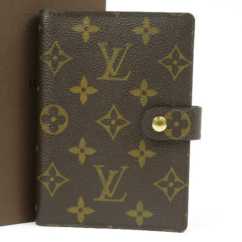 本物 新品同様美品 LOUIS VUITTON ルイヴィトン アジェンダPM ベタ無 ビジネス メンズ モノグラム 手帳カバー PVC ブラウン レディース【中古】