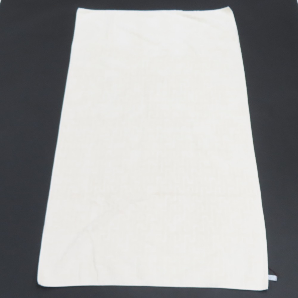 エルメス ステアーズ バスタオル 大判 タオルケット タグ付き コットン100% タオル コットン アイボリー ユニセックス【中古】未使用品 本物 HERMES