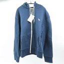 メゾンキツネ 服 長袖 アウター ジャケット タグ付き コットン100% M パーカー コットン ネイビー メンズ【中古】未使用品 本物 MAISON KITS...