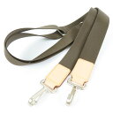 ルイヴィトン バッグ用 調節可 最長160cm ショルダーストラップ ヌメ革/ナイロンキャンバス カーキ メンズ【中古】未使用品 本物 LOUIS VUITTO...