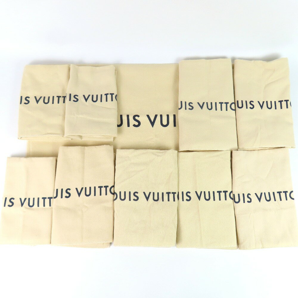 ルイヴィトン 巾着 保存袋 ダストバッグ バッグ用 10点 セット まとめ売り サイズ色々 その他バッグ コットン ナチュラル レディース【中古】極美品 本物 LOUIS VUITTON