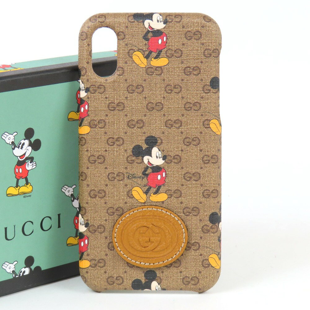樂天商城 - グッチ ディズニーコラボ ミッキー iPhone X iPhone XS スマホケース PVC ブラウン レディース【中古】未使用品 本物 GUCCI