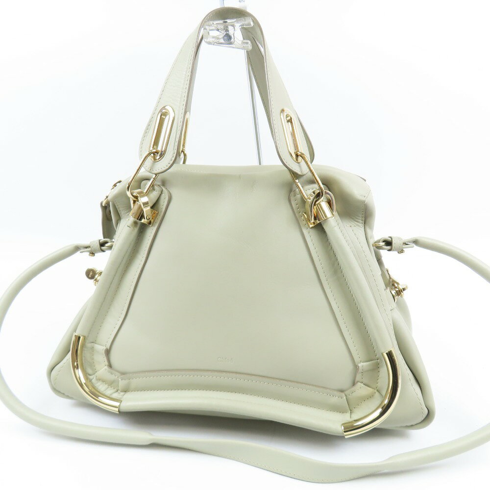 乐天商城 - クロエ パラティ 2WAY ショルダーバッグ ハンドバッグ レザー グレー【中古】極美品 本物 Chloe