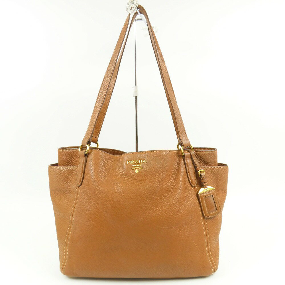 Rakuten - プラダ ロゴ トートバッグ ショルダーバッグ レザー ブラウン レディース【中古】 本物 PRADA