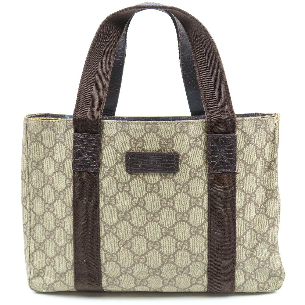 GUCCI\\\'\\\' - グッチ 141976 GG柄 トートバッグ ハンドバッグ GGスプリームキャンバス ベージュ レディース【中古】 本物 GUCCI