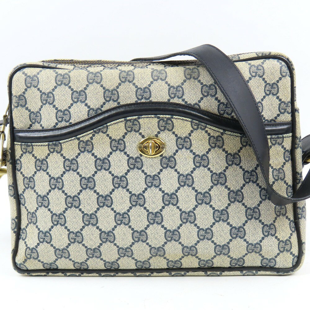 GUCCI\\\'\\\' - グッチ GG柄 オールド ホースビット ヴィンテージ ショルダーバッグ PVC/レザー ベージュ レディース【中古】 本物 GUCCI