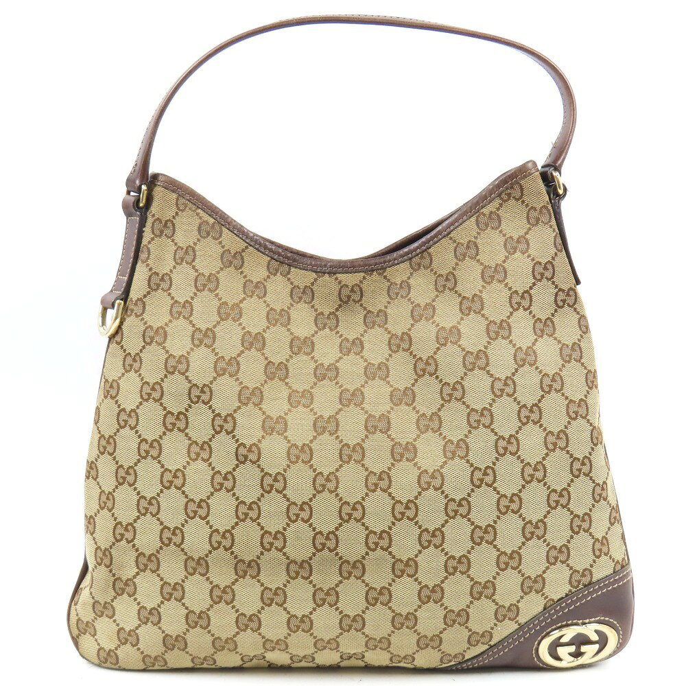 gucci///////////////\\\\\\\\\\\\\\\\\\\\\\\\\\\\\\\\\\\\\\\\\\\\\\\\\\\\\\\\\\\\\\\' - グッチ 169947 GG柄 ヴィンテージ ハンドバッグ キャンバス/レザー ベージュ レディース【中古】綺麗 本物 GUCCI