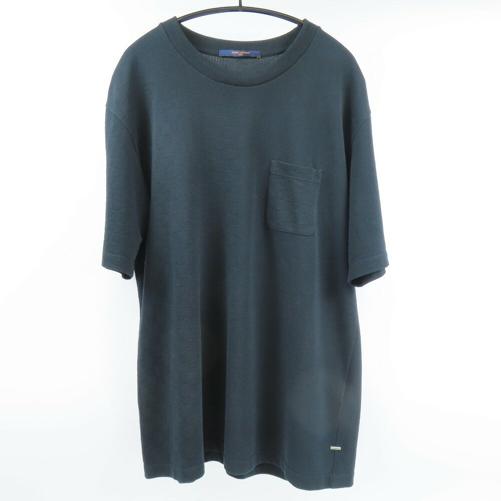 Rakuten - ルイヴィトン XXL メッシュ ファッション アパレル 丸首 ダミエ 半袖Tシャツ コットン ブラック メンズ【中古】綺麗 本物 LOUIS VUITTON