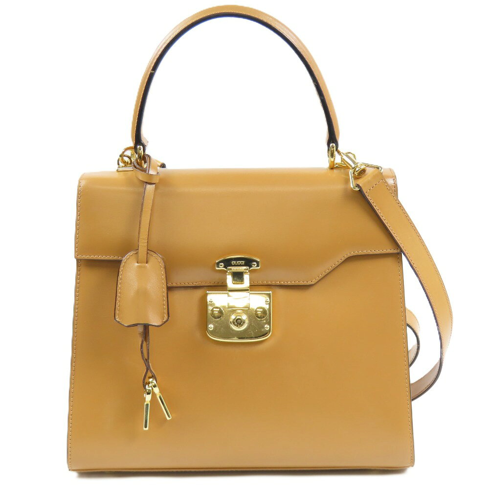 gucci///////////////\\\\\\\\\\\\\\\\\\\\\\\\\\\\\\\' - グッチ オールドグッチ レディロック 2WAY ハンドバッグ ヴィンテージ ショルダーバッグ レザー ベージュ レディース【中古】綺麗 本物 GUCCI