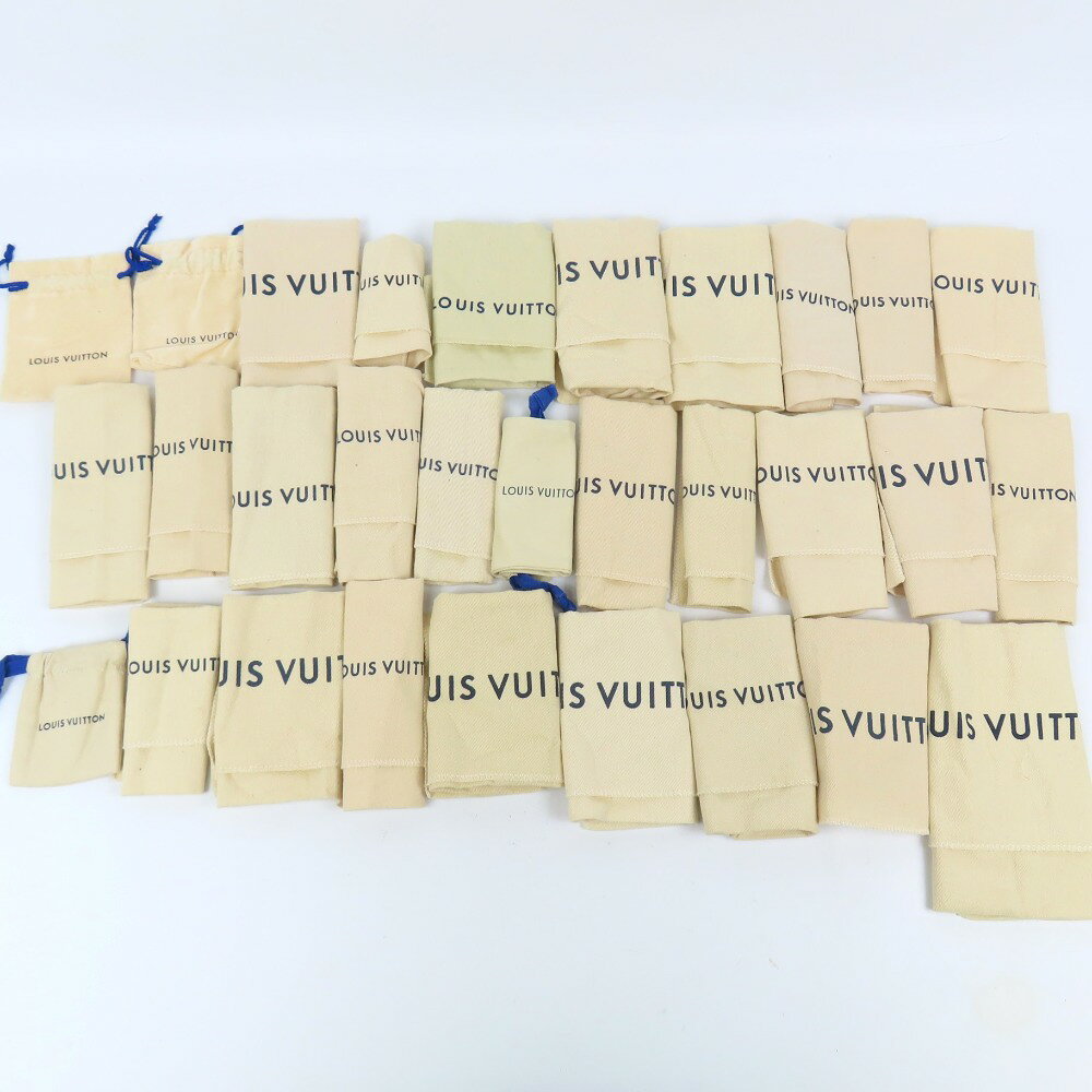 ルイヴィトン 保存袋 ダストバッグ 小物用 財布用 等 30点 セット まとめ売り サイズ色々 その他小物 コットン ナチュラル レディース【中古】美品 本物 LOUIS VUITTON（楽天・Hybrid）