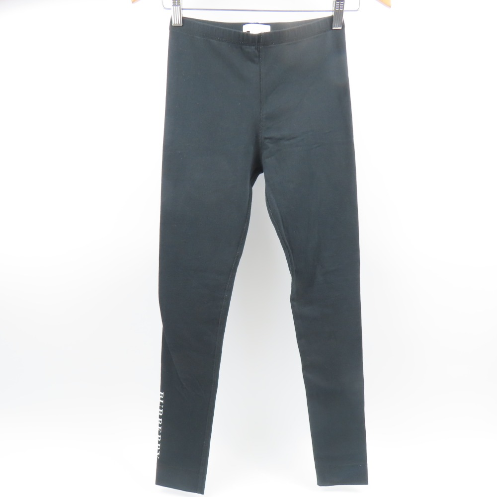樂天商城 - バーバリー 服 ロゴ レギンス ボトムス 14Y パンツ コットン/ポリウレタン ブラック キッズ【中古】美品 本物 BURBERRY