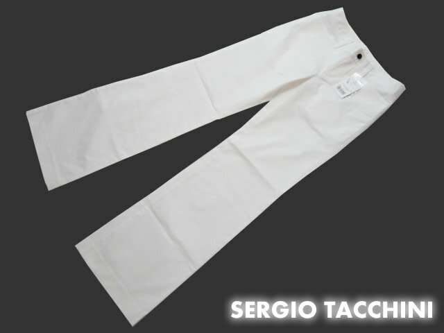 セルジオ・タッキーニレディース ロングパンツ（SFP003）ホワイト【春夏】/【日本製】　【アウトレット価格】