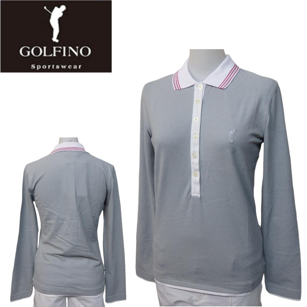 ゴルフィーノ 長袖レディスポロ1830521ストレッチ