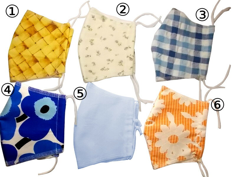 【全国送料無料】日本製！夏秋用マスク新柄お好きな柄選べます！内綿100% 夏用マスク 特価！日本製薄手マスク単品 ウィルス感染防止！日本製布製マスク！洗える二重ニットガーゼマスク！大人用1枚、やわらか布マスク！2重ガーゼ　ハンドメイド手作りマスク bnou001＊