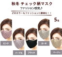 在庫処分特価!2枚組新柄チェック柄ファッションマスク3Dおしゃれマスク!マスク!ストレッチマスク、小顔女子!繰り返し洗える【通気性・速乾! 花粉症予防 飛沫感染...