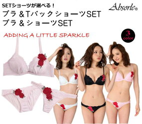 初売り福袋アブソールブラTバックショーツセット【全国送料無料レビューを投稿して】【Absorle福袋】人気のアブソールブラジャーTバックショーツ3点セットを2組セットしたお得な福袋・数量限定販売!【B65/B70/B75/C65/C70/C75//D65/D70/D75/E65/E70/E75L】10P05Dec15