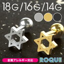 ボディピアス 18G 16G 14G シンプル ミニヘキサグラム ストレートバーベル(1個売り)◆選べる福袋対象◆◆オマケ革命◆