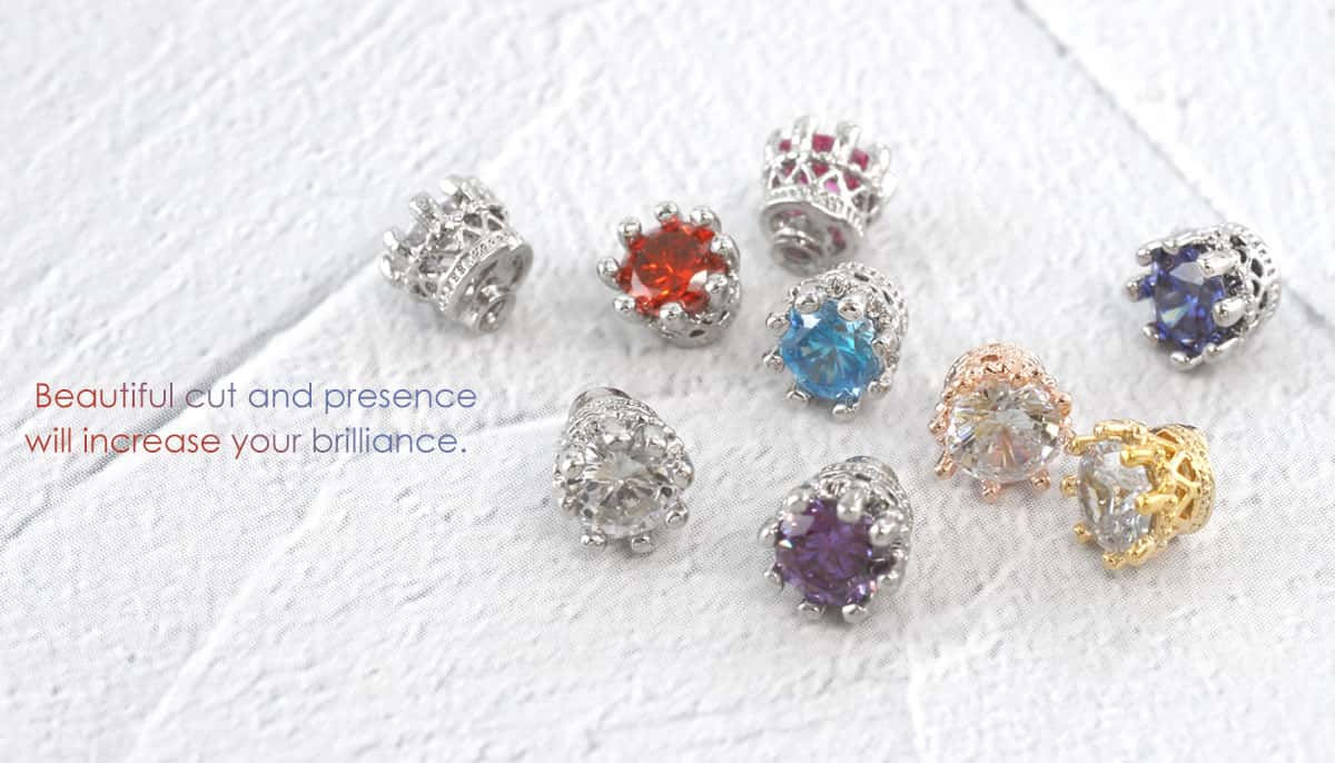 ボディピアス 16G 14G クラウン トップ ジュエル キャッチ ピアス かわいい キャッチのみ キラキラ おしゃれ 可愛い 軟骨 軟骨ピアス トラガス レディース 王冠 ジュエル ストーン 16ゲージ 14ゲージ (1個売り)◆オマケ革命◆