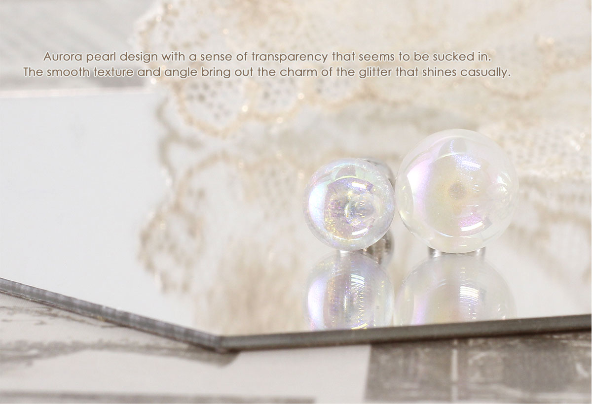 ボディピアス 16G オーロララメパール ストレートバーベル(1個売り)◆オマケ革命◆