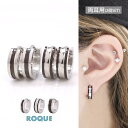 (2個SET)フープピアス ステンレスピアス ラインデザイン ファッションピアス◆オマケ革命◆