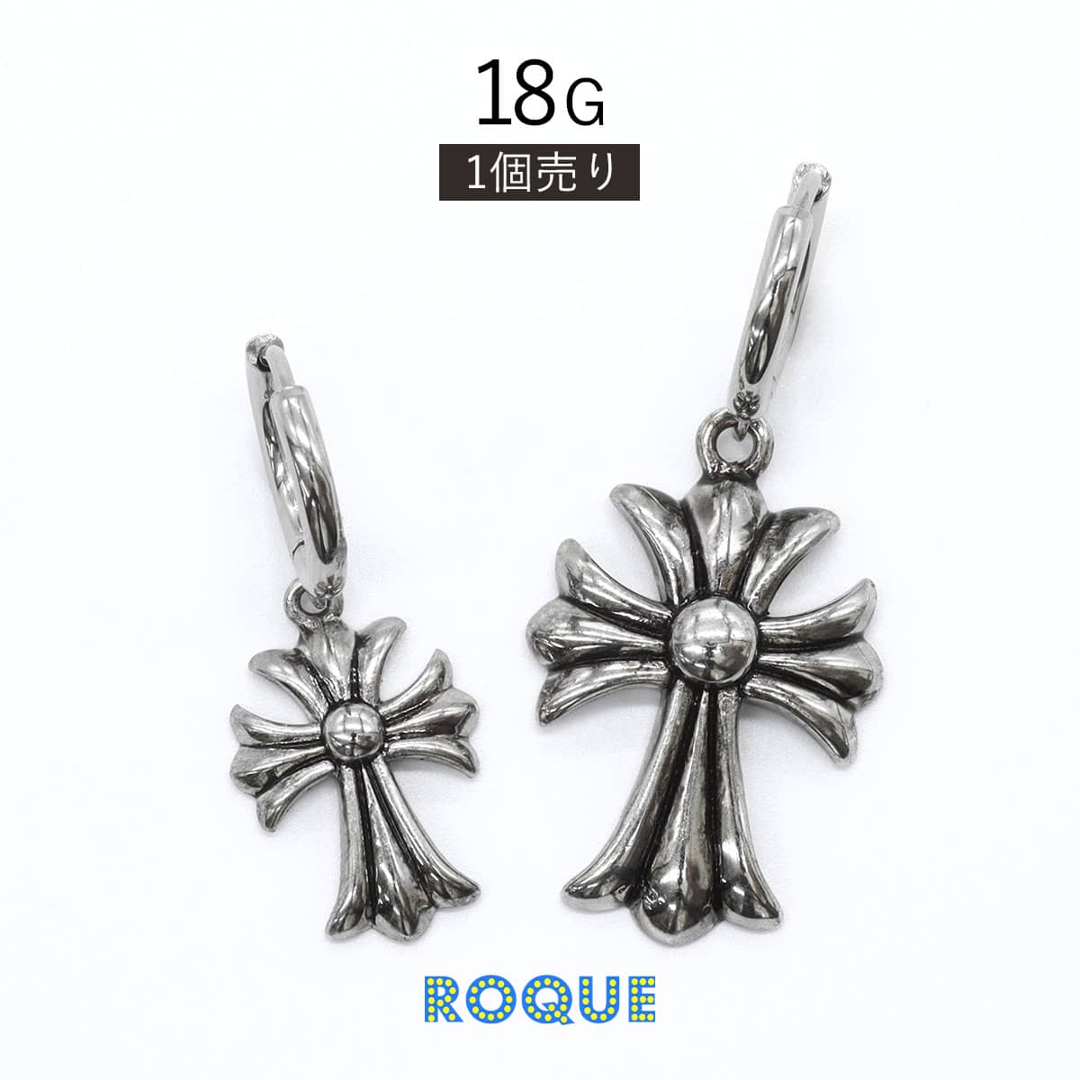 楽天市場】クロスチャームフープピアスの通販