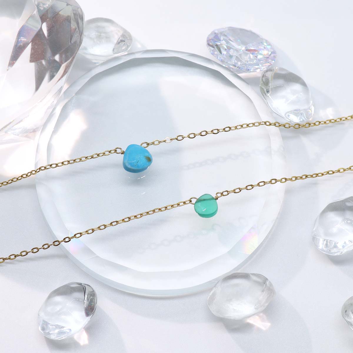 ボディピアス・軟骨ピアス ROQUEの金属アレルギー対応 天然石 カラー ネックレス ステンレス製(1個売り)◆オマケ革命◆｜アングル3