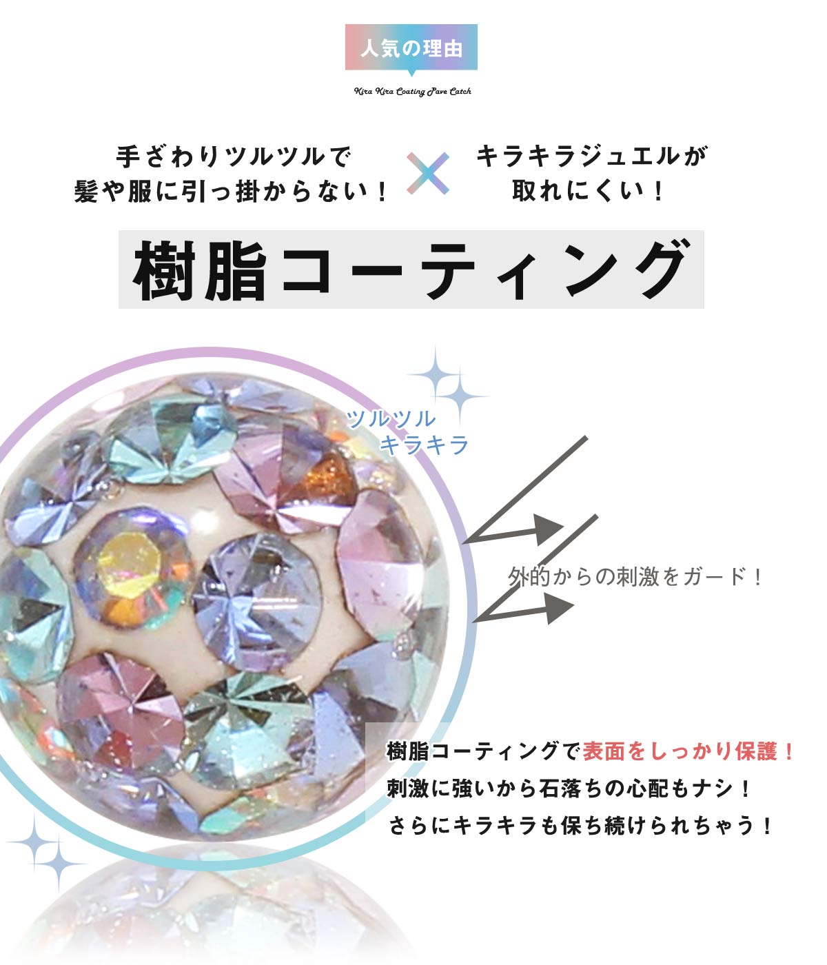(2個SET)ピアス 限定色パヴェ スタッドピアス コーティングパヴェキャッチ 20G 両耳用 ファッション ピアス◆オマケ革命◆
