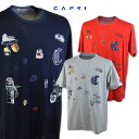 カプリ 半袖Tシャツ メンズ 春夏用 グレー 赤 紺 M L LL 3231-2593【 あす楽 送料無料 】[ CAPRI 半袖 Tシャツ 大きいサイズ 旅行...