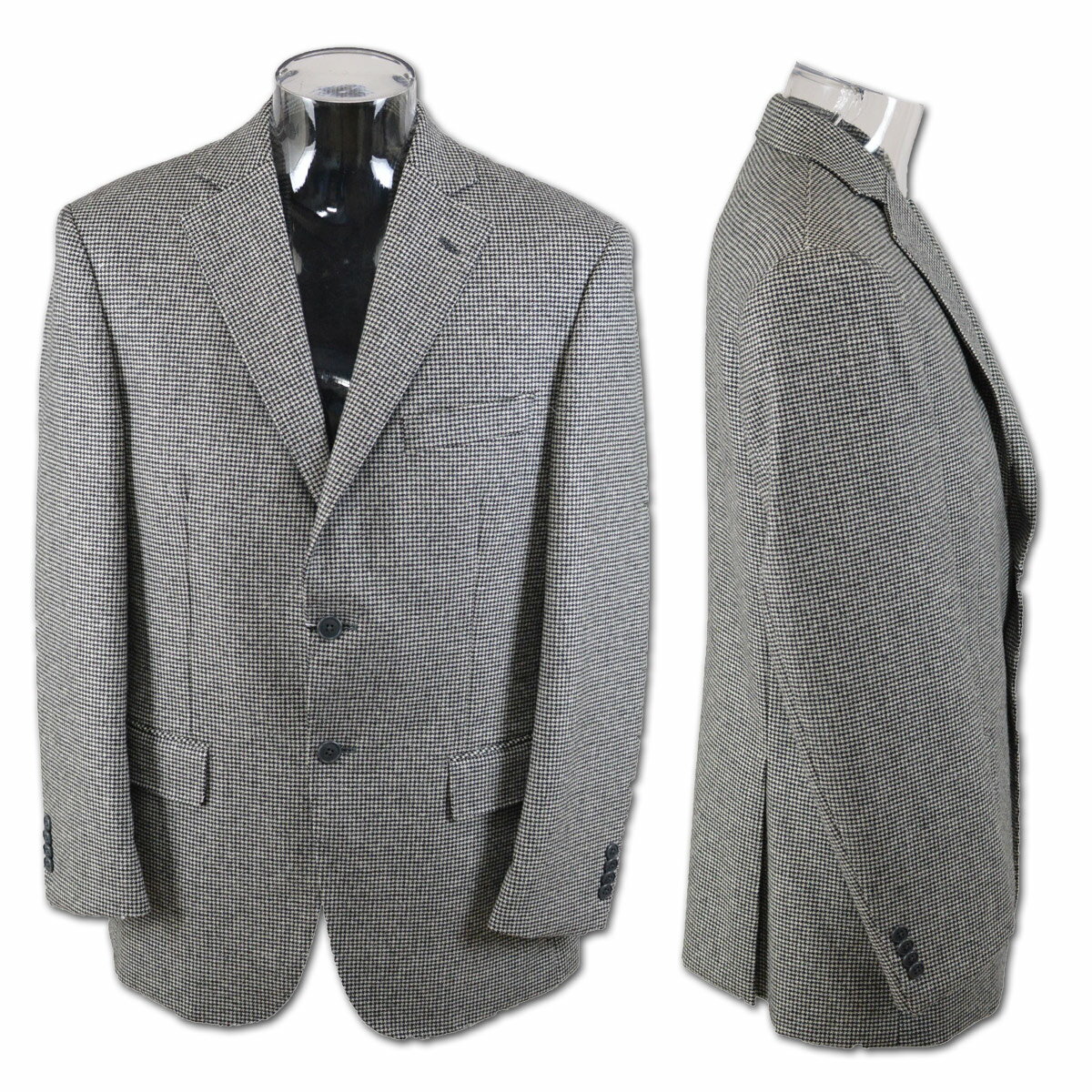 カリーニ ジャケット メンズ 秋冬用 千鳥格子 白 黒 S M L LL 3130-6004-11【 あす楽 送料無料 】[ Carini 旅行 テーラードジャケット ウール 毛 ウェア かっこいい おしゃれ ギフト プレゼント 高級 大きいサイズ アウトレット セール sale ]