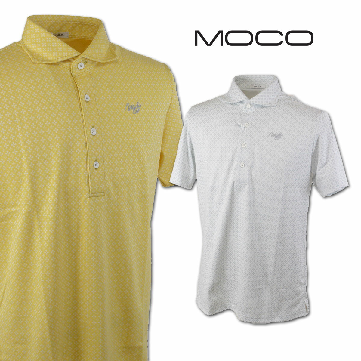 モコ 半袖ポロシャツ メンズ 春夏用 白 グレー イエロー M L LL 212201344【 あす楽 送料無料 】[ MOCO ゴルフウェア ゴルフウエア ウェア 半袖 ポロ ポロシャツ 大きいサイズ かっこいい おしゃれ 新作 プレゼント ギフト 即納 父の日 ]